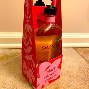 UNUSED Aromatherapy Sensual Black Currant Vanilla Body Wash and Lotion Set